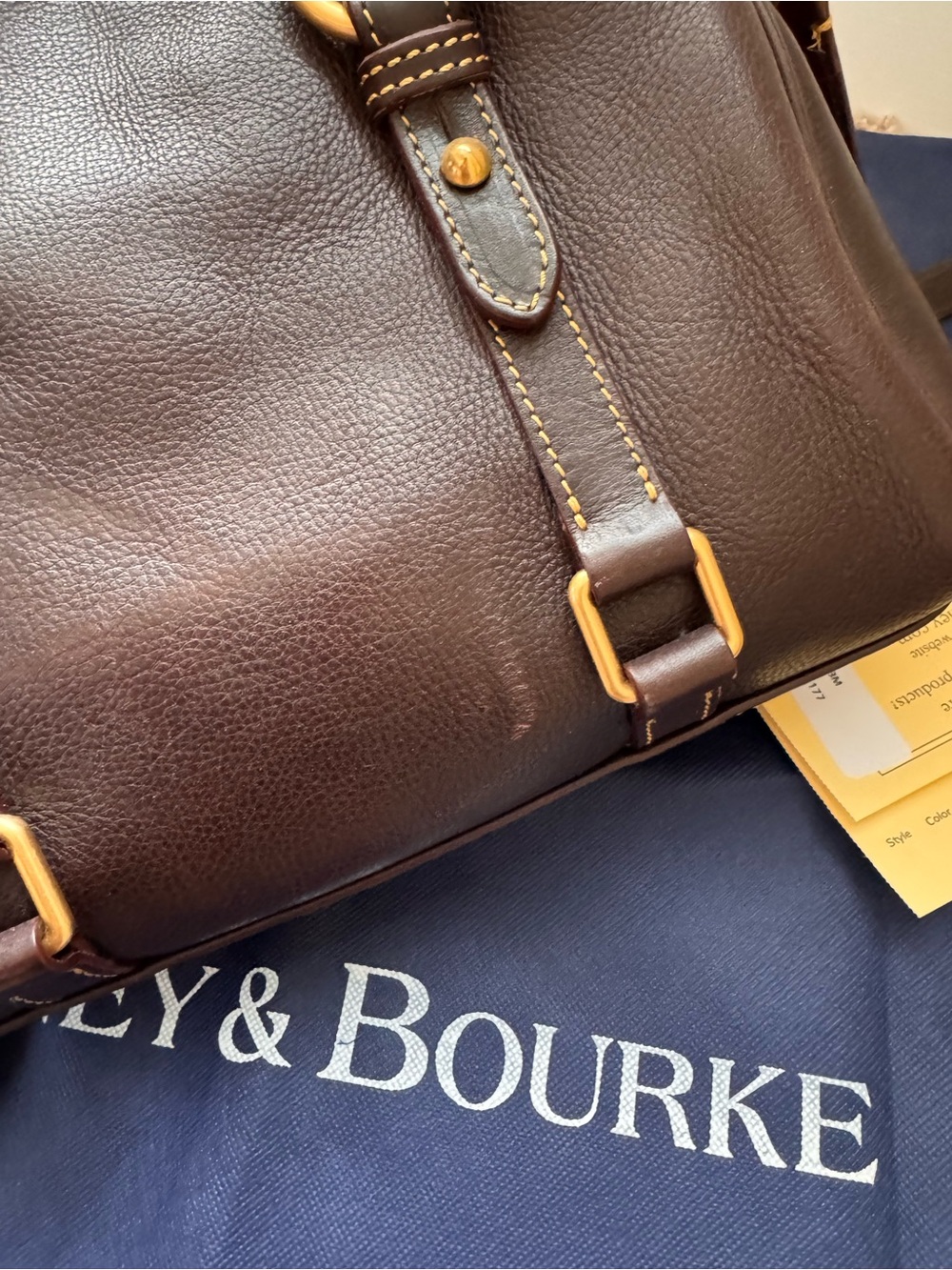 Dooney and Bourke Florentine satchel in Brown Tmoro - Picture 6 of 10